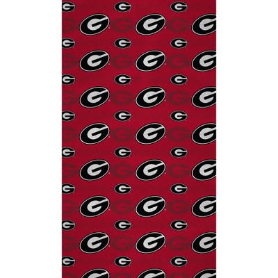 NCAA Georgia Bulldogs 40"x72" Beach Towel: Sports Team Logo, Extra Lightweight Polyester