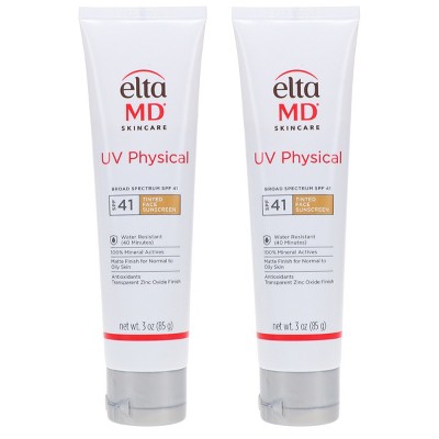 EltaMD UV Physical Broad Spectrum SPF 41 Tinted Face Sunscreen 3 oz 2 Pack