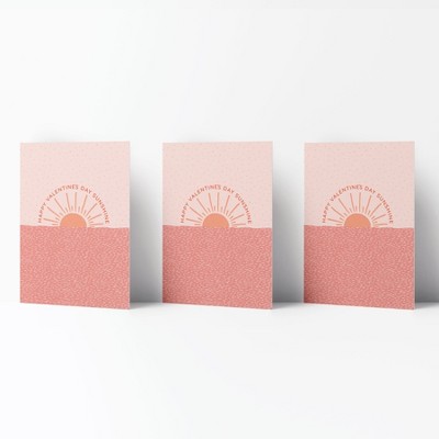 Love/Friendship Greeting Card Pack (3ct) "Happy Valentine's Day Sunshine" by Ramus & Co