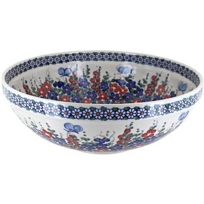 Blue Rose Polish Pottery 78 Vena Large Serving Bowl