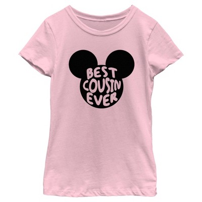 Girl's Mickey & Friends Best Cousin Ever Mouse Ears T-Shirt