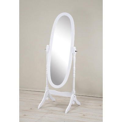 PAGED Oval Full Length Mirror, Leaning Floor Full Body Mirror with Wood Frame,Suitable for Bedroom,Living Room,Cloakroom