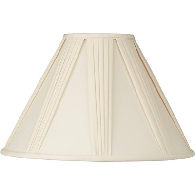 Springcrest Collection Empire Lamp Shade Ivory French Drape Large 6" Top x 17" Bottom x 12" High Spider Harp and Finial Fitting