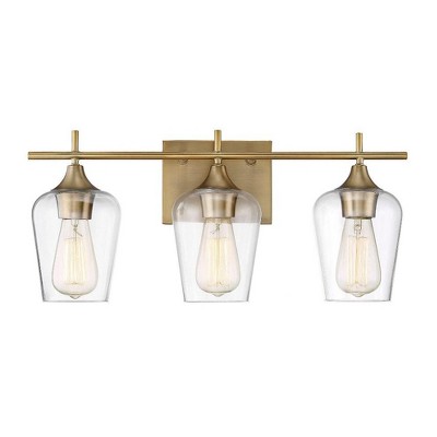 Savoy House Octave 3 - Light Vanity in  Warm Brass
