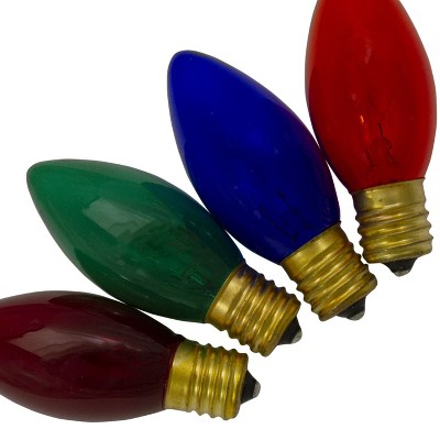 Northlight C9 Transparent Christmas Replacement Bulbs - MultiColor - 4ct