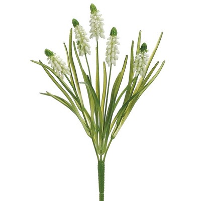 Allstate Floral Muscari Artificial Floral Spray - 12.5" - White