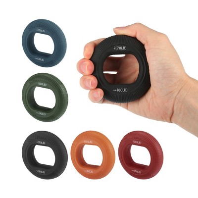 Unique Bargains Silicone Hand Grip Circle Adjustable Strength Grip 70-80LBS