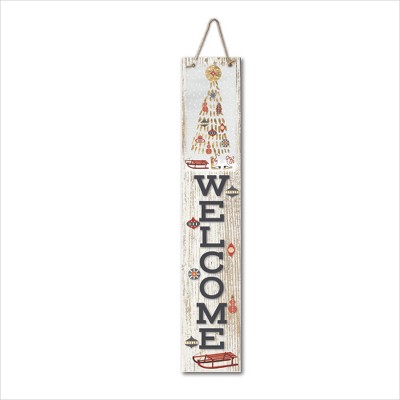 Courtside Market Christmas Woodland Tree 7x40 Hanging Artboard with Twine