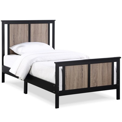 INFURNIC Beds, Platform Bed with 6 Heavy Duty Legs Support and Headboard, No Box Spring Needed for Bedroom, Black, 80"*50"*40"