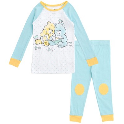 Care Bears Baby Girls Raglan Pajama Shirt and and Pajama Pants Sleep Set