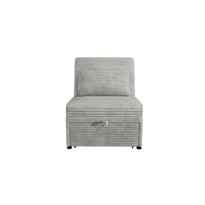 Poundex,Upholstered Wide Welt Corduroy Convertible Chair