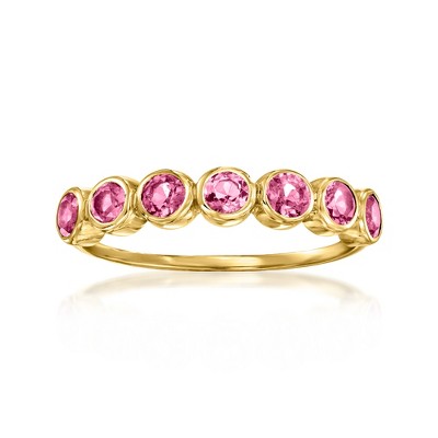 Pure Collection by Ross-Simons 0.40 ct. t.w. Bezel-Set Pink Tourmaline Ring in 14kt Yellow Gold