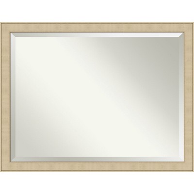 Amanti Art Classic Honey Silver Beveled Framed Wall Mirror