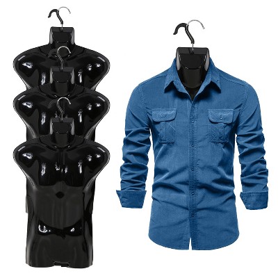FDW 4 Piece Female Male Mannequin  Set Torso Dress Form 27/30 Inch Height Dress Model Mannequin with PP Material & Adjustable Metal Hooks