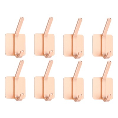 Unique Bargains Aluminum Self-Adhesive Rust-proof Bathroom Kitchen Towel Hooks