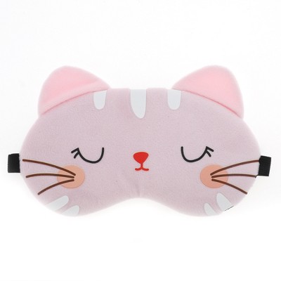 Unique Bargains Soft Sleep Mask Cartoon Cat Pink 1 Pc