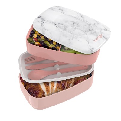 Bentgo Classic All-in-One Stackable Lunch Box Container with Built in Flatware
