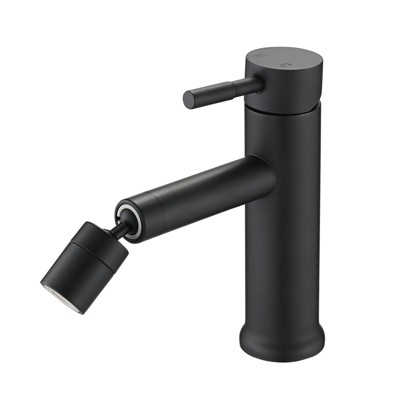 Chery Life Silver Single Handle Bathroom Sink Faucet with 360° Rotating Aerator