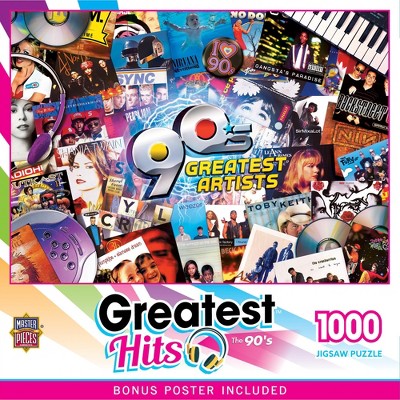 MasterPieces 90s Greatest Hits 1000 Piece Puzzle - Vintage Music Album Collection
