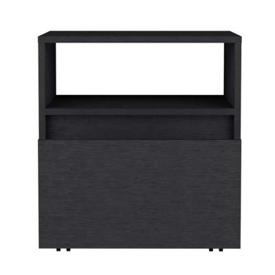 TIRAMISUBEST Nightstand with 1 Drawer, Caster Wheels, Buffet Cabinet for Mobile Bedroom Storage