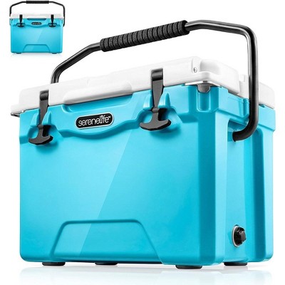 SereneLife Portable Cooler Box - Keeps Food and Beverages Cold - Blue