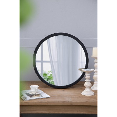 Lyngins 20x20 Inch Wall Mount Vanity Mirror,Modern Round Bathroom Mirror with Wooden Frame for Bathroom,Bedroom
