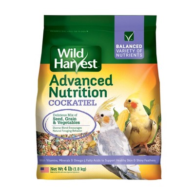 Wild Harvest Advanced Nutrition Grain and Vegetable Flavor Cockatiel Dry Bird Food - 4lbs