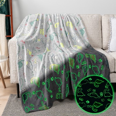 PAVILIA Glow in the Dark Blanket for Girls Boys, Soft Gift Toy Throw for Birthday Christmas Kids Room Decor