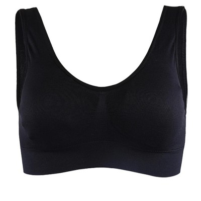 Allegra K Women's Removeable Pads Wirefree Sleep Vest Tops Bralettes