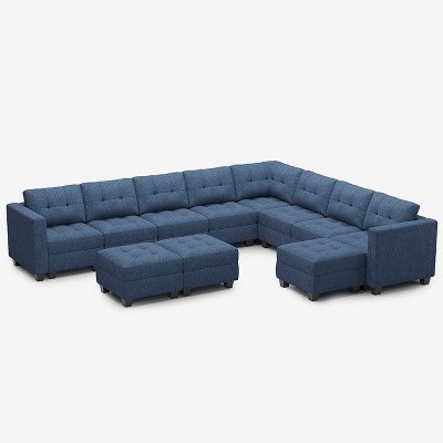 Belffin Modular Weave Sofa with Storage Seat and Ottoman (9 Seats + 11 Sides)