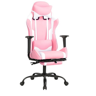 BestMassage Gaming Chair Computer Gamer Chair with Lumbar Support and Footrest Rolling Swivel Design Office Chair for Home Office and Gaming
