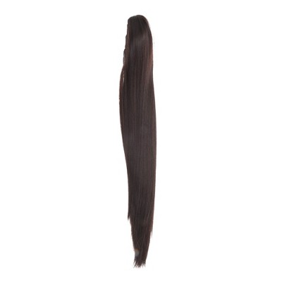 Unique Bargains Long Straight Hair Wig Hair Clips 21.65" Length 1 Pc