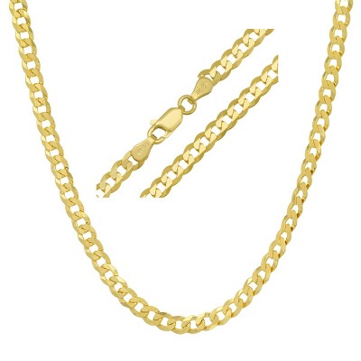 Unisex Italian Sterling Silver 4mm Miami Cuban Curb Chain Necklace