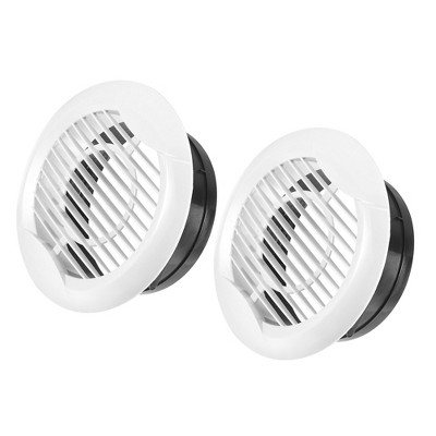 Unique Bargains ABS Plastic Adjustable Round with Screen Office Air Vent Cover 2 Pcs