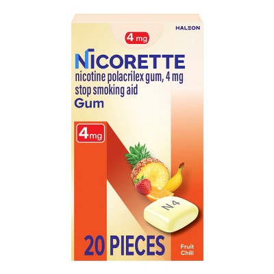 Nicorette 4mg Gum Stop Smoking Aid - Fruit Chill