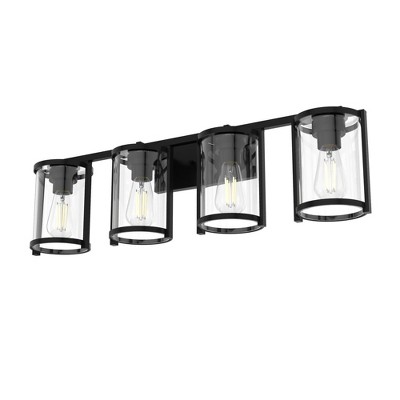 Hunter Fans 7.25" Astwood Wall Light Matte Black Finish - Modern Art Deco Design for Damp Indoor Spaces
