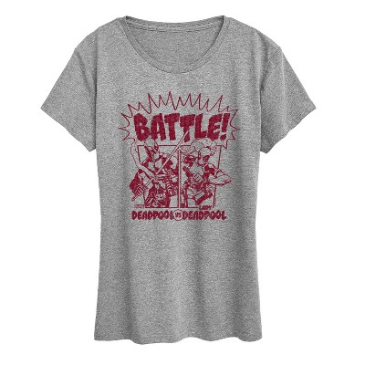 Women's - Marvel - Deadpool Vs Lady Deadpool Short Sleeve Graphic T-Shirt