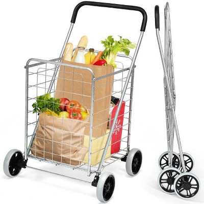 Mojgar Portable Folding Shopping Cart Utility for Grocery Laundry
