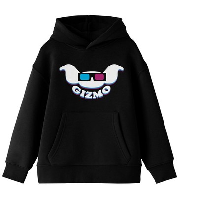 Gremlins Gizmo With 3D Glasses Boy's Black Sweatshirt