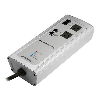 Panamax® MAX® ImagePro 15-Amp Power Filter & Surge Protector, Telco/LAN Protection & 1,650 Joules of Surge Protection, 8-Ft. Cord, LT-15 Gray