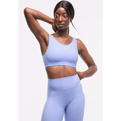 Peloton Women's Cadent Laser Perforated Bra, Ice Blue