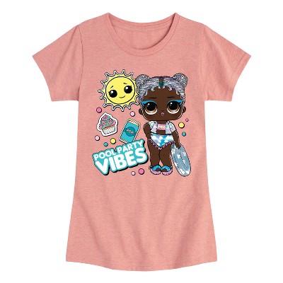 Girls' - LOL Surprise! - Pool Party Vibes Fitted Short Sleeve Graphic T-Shirt