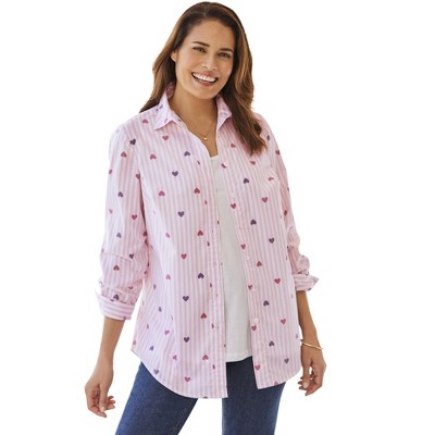 Woman Within Petite Perfect Long Sleeve Shirt