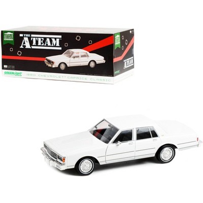 1980 Chevrolet Caprice Classic White The A-Team (1983-1987) TV Series "Artisan Collection" 1/18 Diecast Model Car by Greenlight