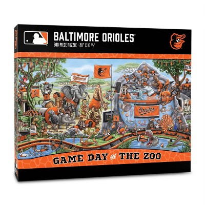 MLB Baltimore Orioles Game Day at the Zoo Jigsaw Puzzle - 500pc: Sports & Animals Theme
