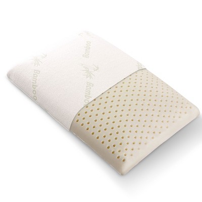 Cheer Collection Latex Memory Foam Pillow with Washable Cover - White (24" x 16" x 4")