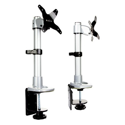 Mount-It! Height Adjustable & Articulating Single Monitor Desk Mount, Fits 17" to 30" Screens, 33 Lbs. Weight Capacity, Silver