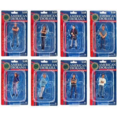 "Car Meet 3" 8 piece Figure Set for 1/18 Scale Models by American Diorama
