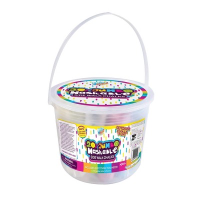 Anker Art Jumbo Washable Sidewalk Chalk | 20 Piece Bucket Set