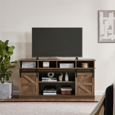 Luupatchy 65In Farmhouse Tv Stand And Entertainment Center,Natural Brown